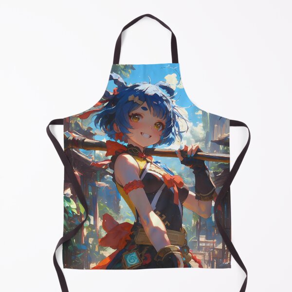 Item preview, Xiangling Genshin Impact Anime Girl Energetic Fire Chef designed and sold by TorbenKuhano.