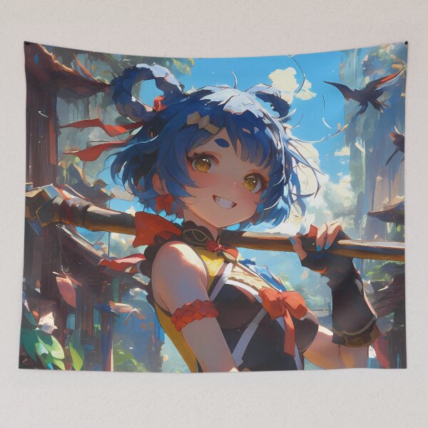 Item preview, Xiangling Genshin Impact Anime Girl Energetic Fire Chef designed and sold by TorbenKuhano.