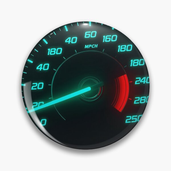 Item preview, Futuristic Neon Speedometer With Glowing High-Speed Indicator designed and sold by PixelVibe782.
