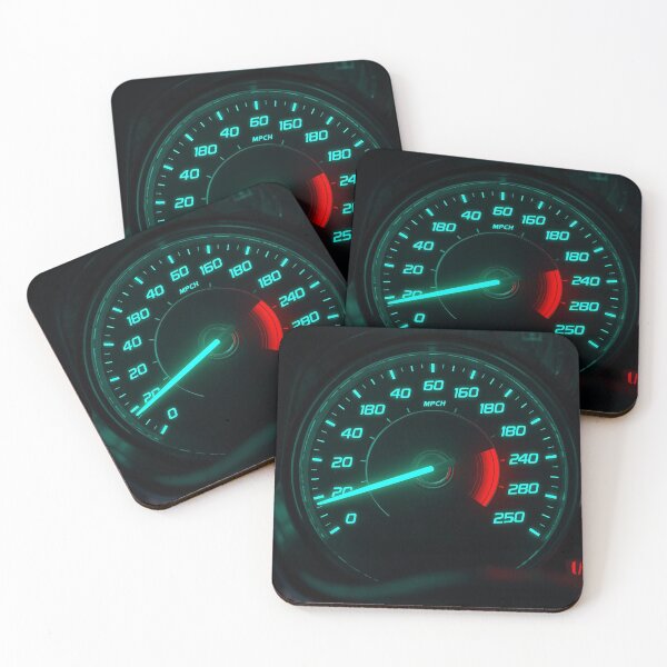 Item preview, Futuristic Neon Speedometer With Glowing High-Speed Indicator designed and sold by PixelVibe782.