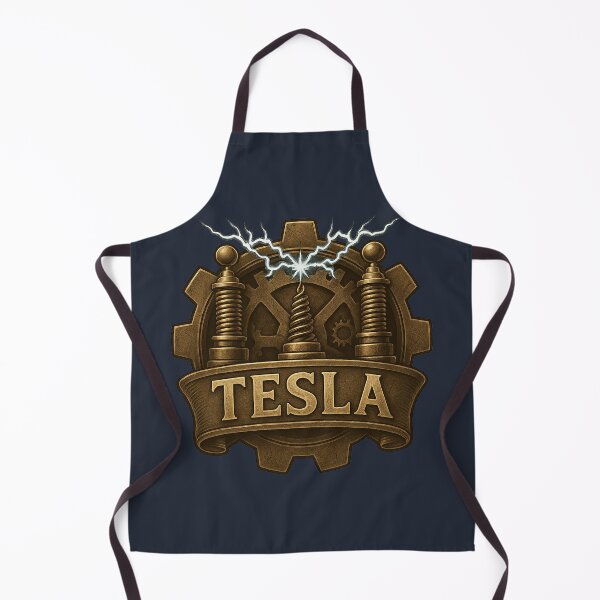 Item preview, Tesla Coil Emblem – Steampunk Lightning & Gears Badge designed and sold by JaylenBlack34.