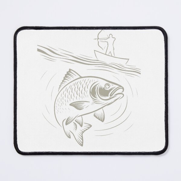 Item preview, Bowfishing Silhouette with Carp | Night Fishing Hunter Design designed and sold by CrossCurrent Designs.