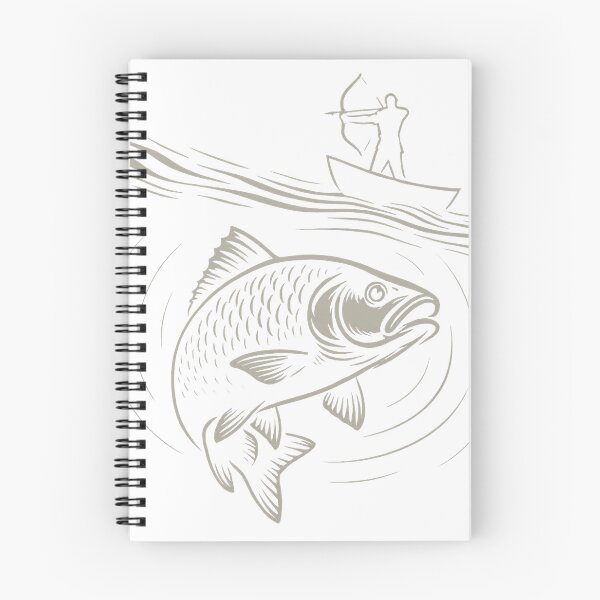 Item preview, Bowfishing Silhouette with Carp | Night Fishing Hunter Design designed and sold by CrossCurrent Designs.