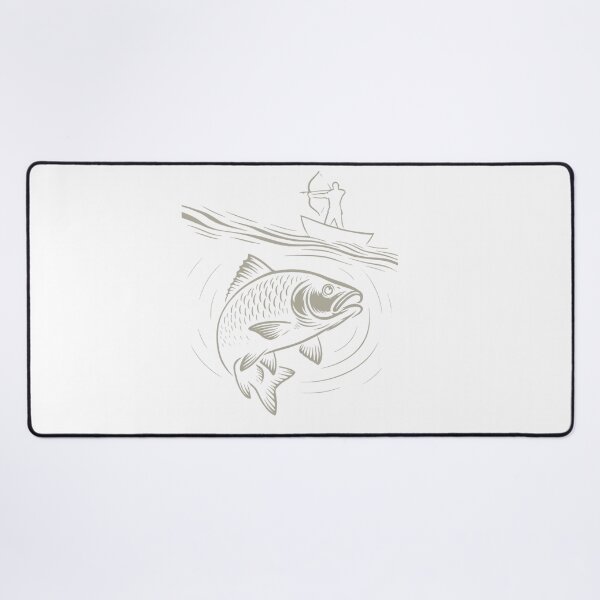 Item preview, Bowfishing Silhouette with Carp | Night Fishing Hunter Design designed and sold by CrossCurrent Designs.