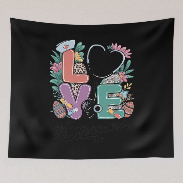 Item preview, LOVE Stethoscope Scrub Caregiver Nurse Life Easter Day designed and sold by TeddyPaintsArt.