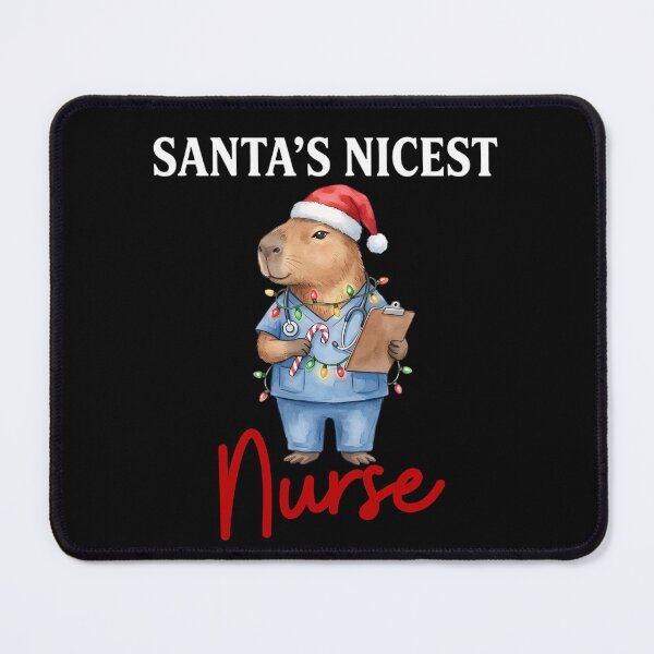 Item preview, Santa's NICEST Nurse Funny Capybara Christmas designed and sold by thebest-2studio.