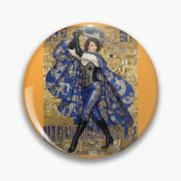 Item preview, Gustav Klimt Style Art Nouveau Woman with Sword designed and sold by AppliedAtelier.