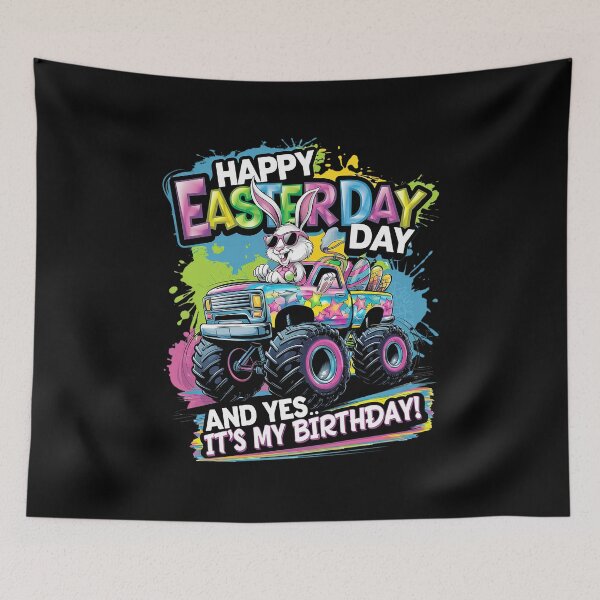 Item preview, Happy Easter Day And Yes It's My Birthday Truck Bunny designed and sold by TijanaARTSt88.