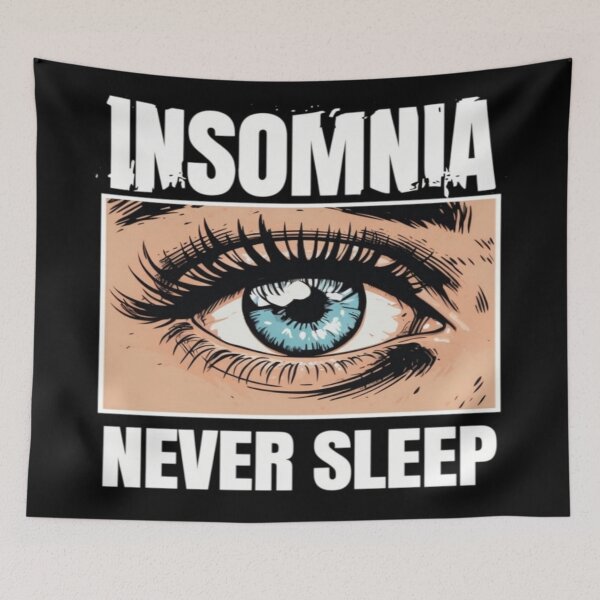 Item preview, Wide Awake Eye Art – Insomnia Never Sleep Design for Mental Health Awareness, Posters & Apparel designed and sold by Bright Nest Studio.