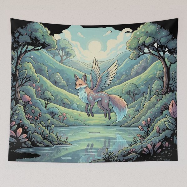 Item preview, Ethereal Fox Guardian: Enchanted Forest Sanctuary designed and sold by MartinxMarie.