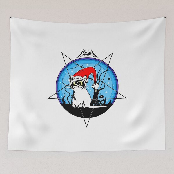 Item preview, Loona Black Metal Christmas Cat designed and sold by Michał Styba.