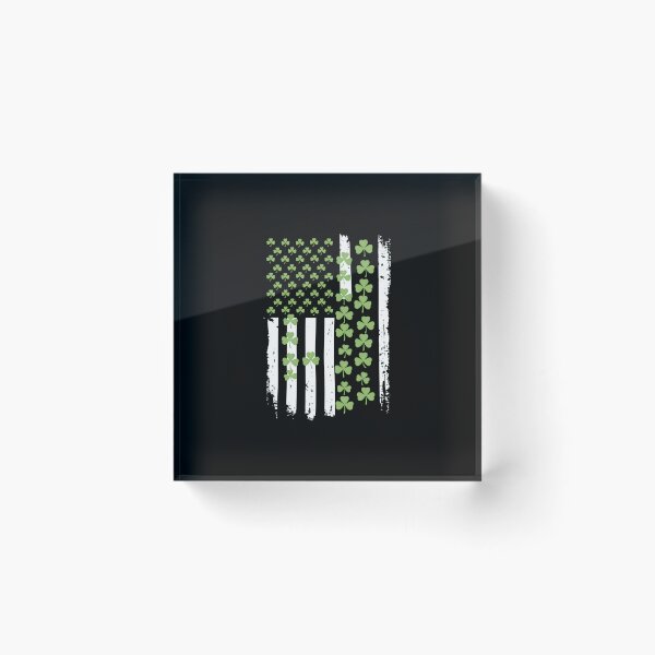 Item preview, US American Flag St Patricks Day Shamrocks irish men designed and sold by VasilisLamArt.