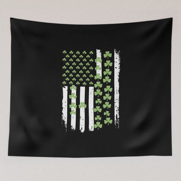 Item preview, US American Flag St Patricks Day Shamrocks irish men designed and sold by VasilisLamArt.