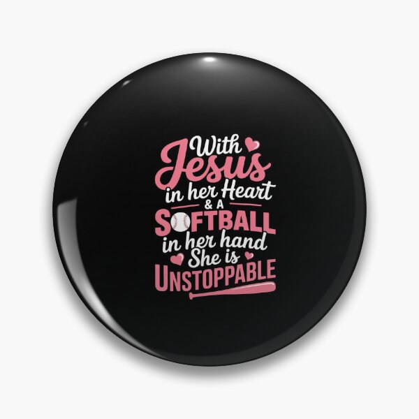 Item preview, Jesus In Her Heart Softball Hand designed and sold by MeowtivationP.