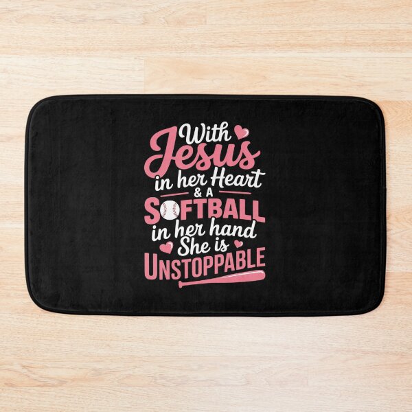 Item preview, Jesus In Her Heart Softball Hand designed and sold by MeowtivationP.