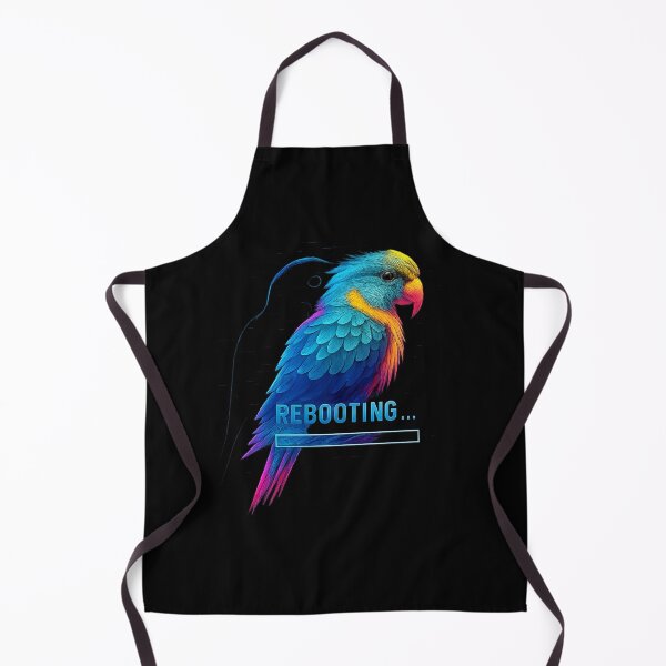 Item preview, Neon Glitch Parrot - REBOOTING Cyberpunk Bird designed and sold by MKreative Studio.