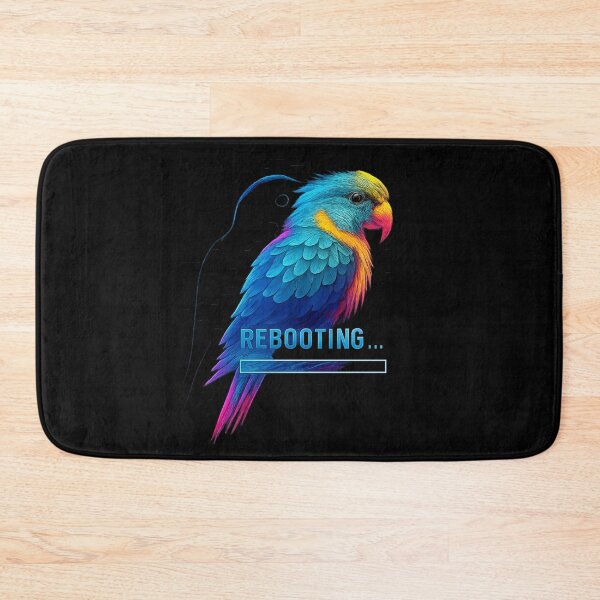 Item preview, Neon Glitch Parrot - REBOOTING Cyberpunk Bird designed and sold by MKreative Studio.