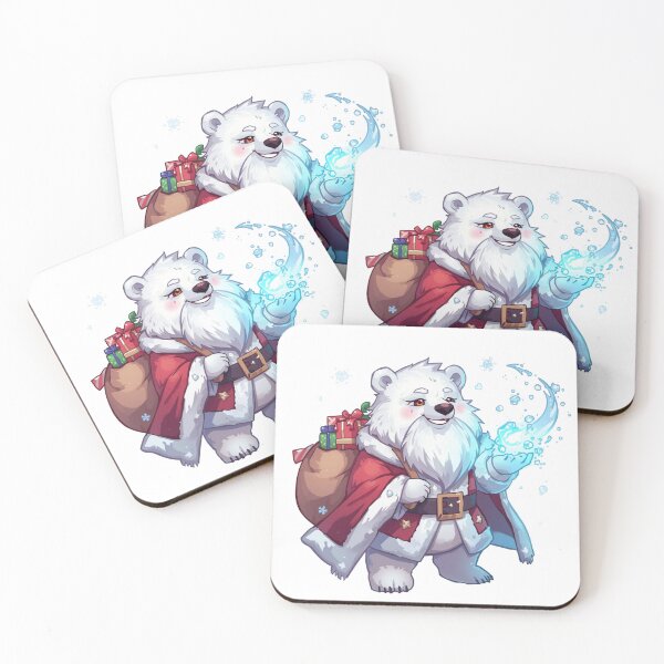 Item preview, Frostbound Santa Bear – Magical Ice Mage Christmas Art designed and sold by Monzora.