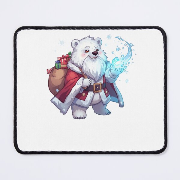 Item preview, Frostbound Santa Bear – Magical Ice Mage Christmas Art designed and sold by Monzora.