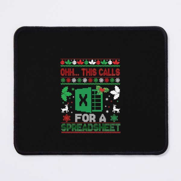 Item preview, Ohh This Calls For A Spreadsheet Funny Ugly Christmas Sweater Design designed and sold by RaquishaBell71.