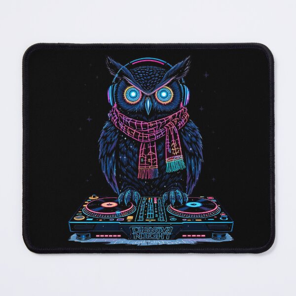Item preview, Cyberpunk Owl | DJ Snow Night Neon Winter designed and sold by ColorSplash123.