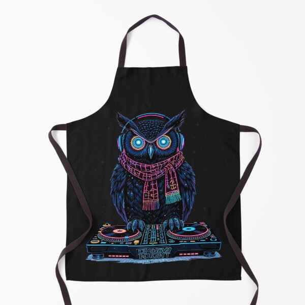 Item preview, Cyberpunk Owl | DJ Snow Night Neon Winter designed and sold by ColorSplash123.