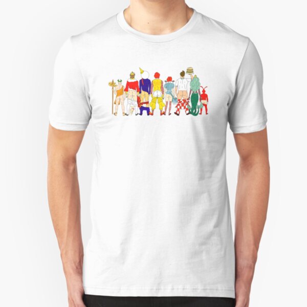 Fast Food Butts Mascots Slim Fit T-Shirt