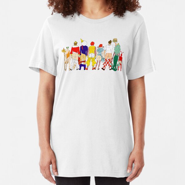Fast Food Butts Mascots Slim Fit T-Shirt