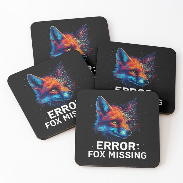 Item preview, ERROR: FOX MISSING - Glitch Pixel Fox Head designed and sold by MKreative Studio.