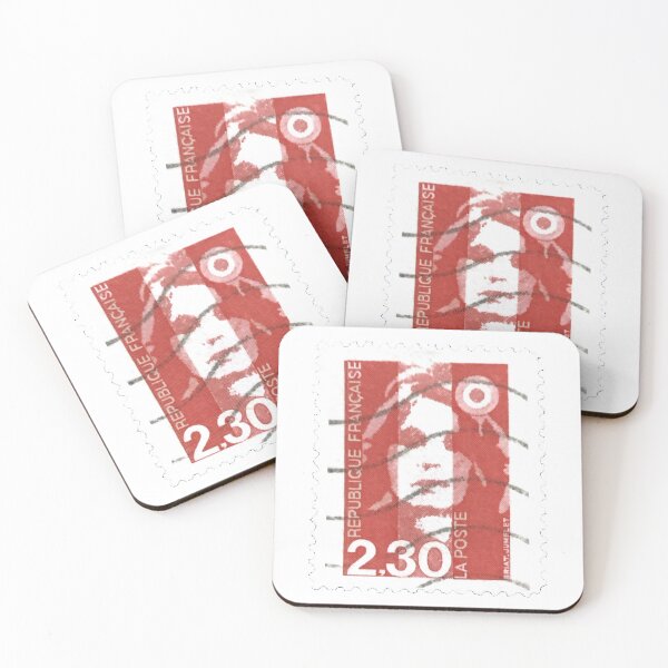 Item preview, French France Red Silhouette Vintage Postage Stamp designed and sold by red-amber65.