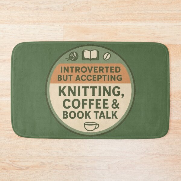 Item preview, Introverted but accepting knitting coffee and book talk designed and sold by Iail Ioa.