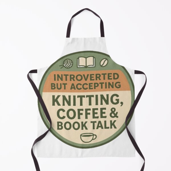 Item preview, Introverted but accepting knitting coffee and book talk designed and sold by Iail Ioa.