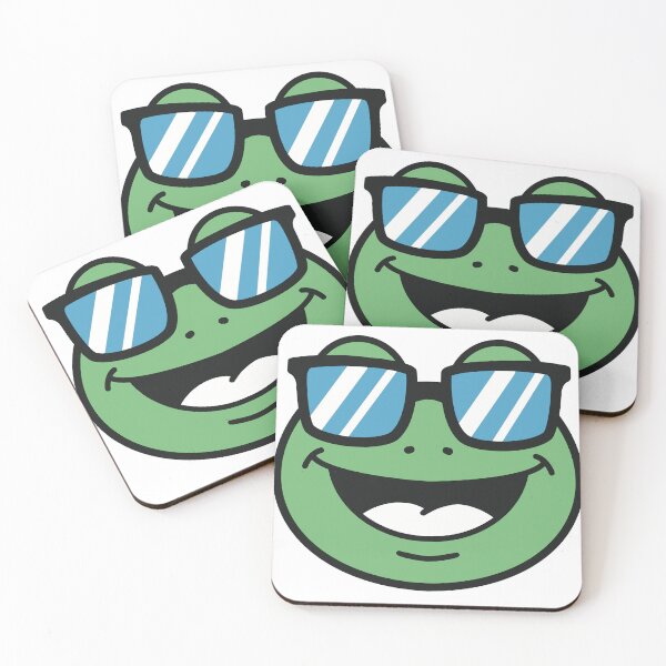Item preview, Cool frog with Sunglasses – Funny frog Head Cartoon designed and sold by holywarter.