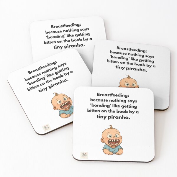Item preview, Tiny Piranha Baby – Funny Breastfeeding Parenting Quote Design designed and sold by MadeInNapTime.