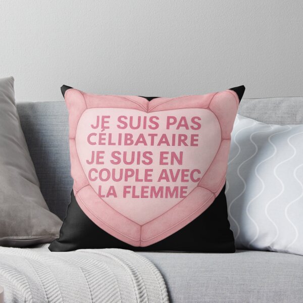 Aperçu de l'œuvre Je suis en couple avec la flemme créée et vendue par ContreKulture.