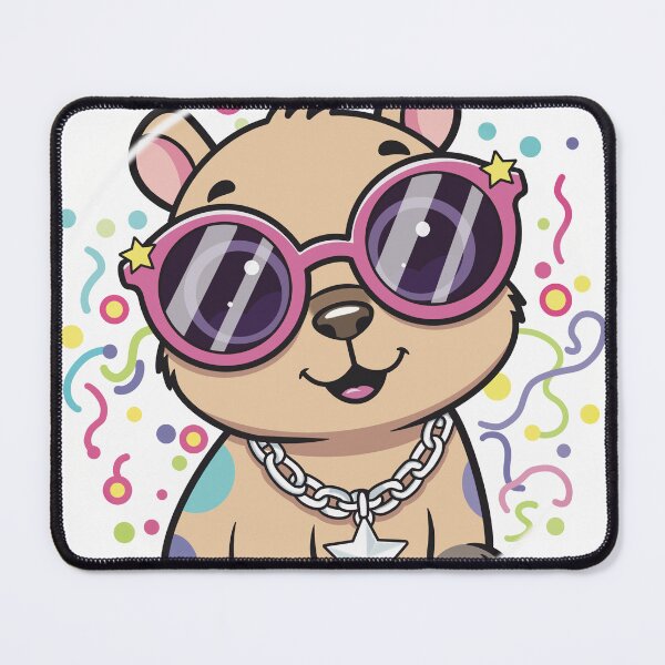 Item preview, Cute Cool capybara with Colorful Sunglasses – Fun Cartoon capybara Design designed and sold by holywarter.
