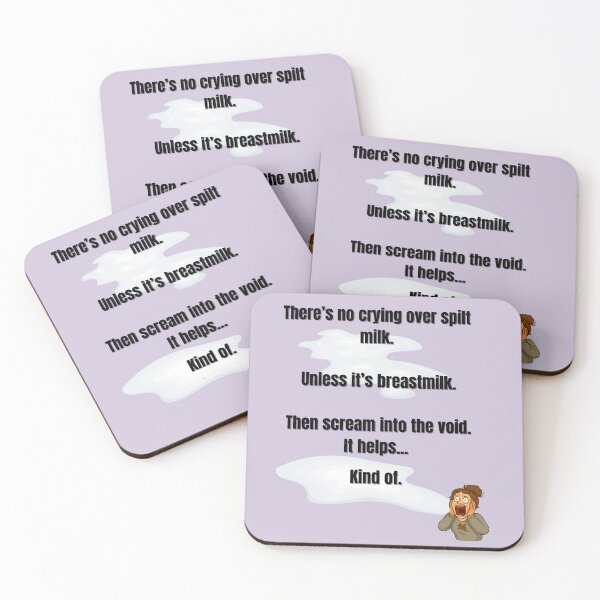 Item preview, No Crying Over Spilt Breastmilk – Funny Parenting Quote Design designed and sold by MadeInNapTime.