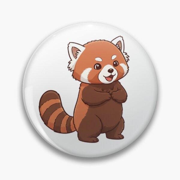 Item preview, Sweet and Polite Red Panda with Folded Paws - Kawaii Portrait designed and sold by Wild-way Art.