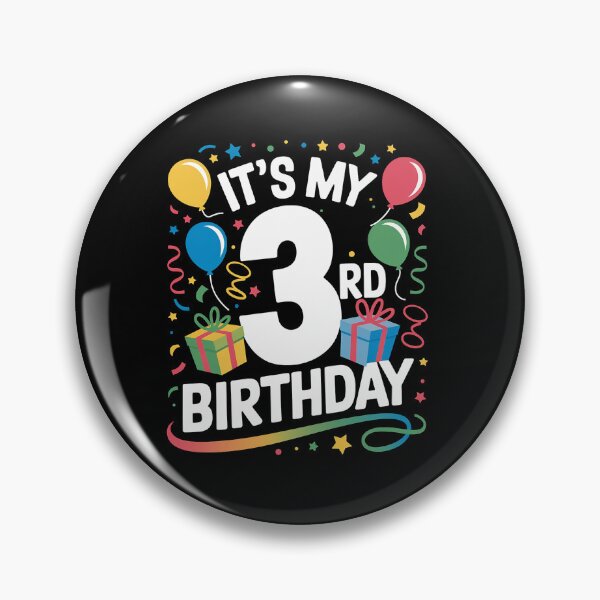 Item preview, It's My 3rd Birthday 3 Three Happy Birthday designed and sold by VasilisLamArt.