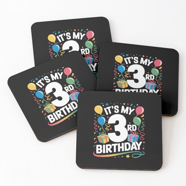 Item preview, It's My 3rd Birthday 3 Three Happy Birthday designed and sold by VasilisLamArt.