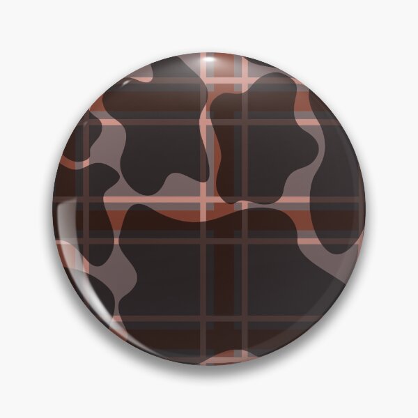 Item preview, Dark brown and gray plaid pattern overlayed with abstract organic shapes designed and sold by Crispifly.