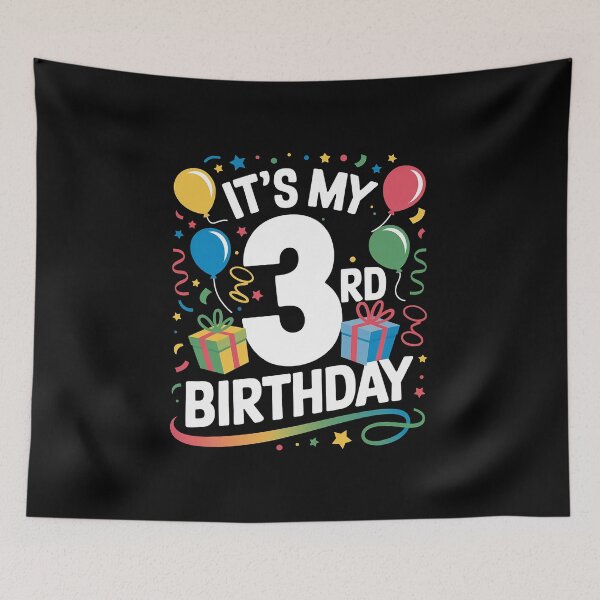 Item preview, It's My 3rd Birthday 3 Three Happy Birthday designed and sold by VasilisLamArt.
