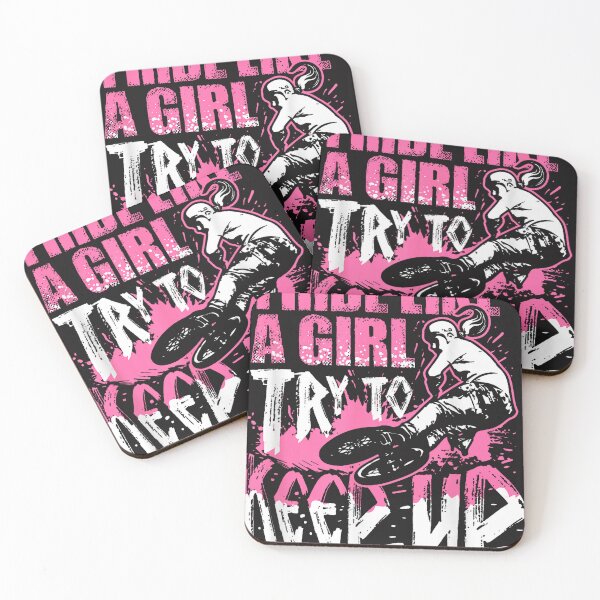 Item preview, I Know I Ride Like A Girl Funny Stunt BMX Bike Girl designed and sold by waebox.