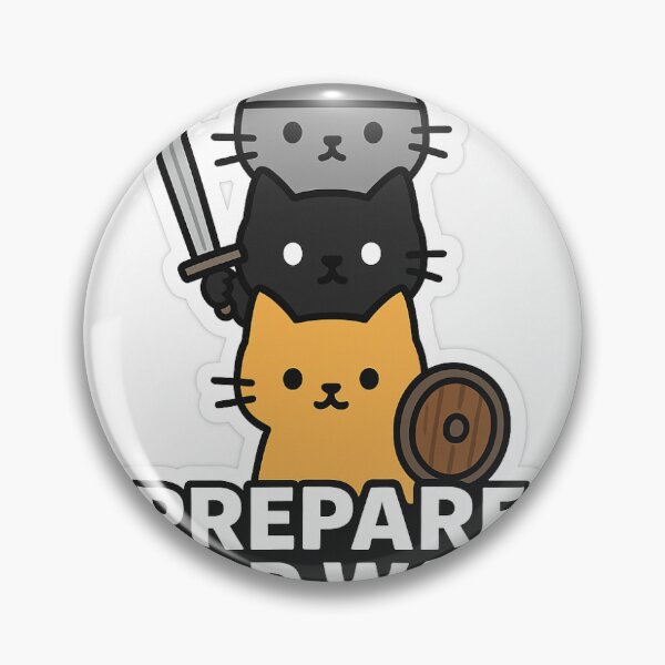 Item preview, Prepare For War – Funny Warrior Cats Sticker designed and sold by TMD167207.