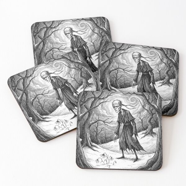 Item preview, Hodr Winter God Ancient Norse God Gothic style illustration designed and sold by Vintage Designs +.