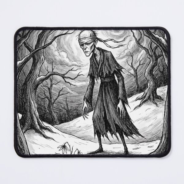 Item preview, Hodr Winter God Ancient Norse God Gothic style illustration designed and sold by Vintage Designs +.