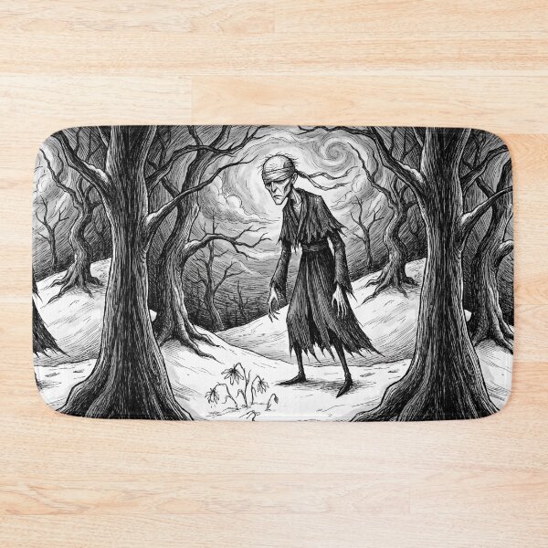 Item preview, Hodr Winter God Ancient Norse God Gothic style illustration designed and sold by Vintage Designs +.