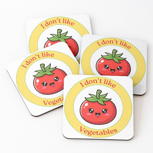 Item preview, I Don’t Like Vegetables - Tomato - Funny Cartoon Tomato designed and sold by Love3Happy.