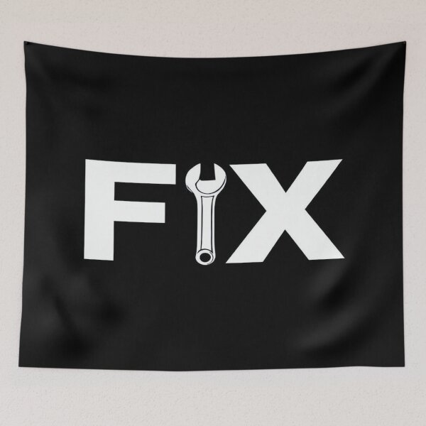 Item preview, Bold FIX Typography with Wrench Icon – Mechanical Repair, DIY, Garage, Tool Lover Graphic Tee designed and sold by Bright Nest Studio.