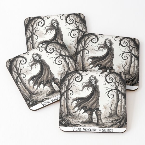 Item preview, Vidar Ancient Norse God Gothic style illustration designed and sold by Vintage Designs +.